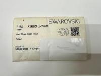 Swarovski Crystal Dark Moss Green 5MM Xirius Lochrose SEW ON STONES 3188 embroidery materials couture material