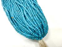 11/0 Hanks Charlotte Cut Beads Ionized Opaque Turquoise PREMIUM SEED BEADS, Native Supplies