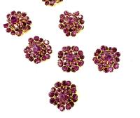 16mm Vintage brass Swarovski Flower Design in Amethyst crystal Embellishment DIY Supplies wedding decorations