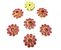 16mm Vintage brass Swarovski Flower Design in Rose crystal Embellishment DIY Supplies wedding decorations