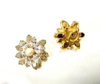 24mm Vintage Gold plated Swarovski Navette Flower Design in Crystal Embellishment DIY Supplies wedding decorations