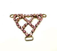 61mmx43mm Vintage silver plated Swarovski embellishment Design in Light Rose Embellishment DIY Supplies wedding decorations