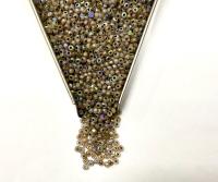 11/0 Charlotte true Cut Beads Patina White Opal Dark Antique Gold Lined Aurore Boreale loose beads embroidery making jewelry native supply