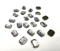 Swarovski 8x6mm Vintage Crystal Flat Back Rectangle Hotfix