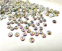7mm Vintage Swarovski Crystal Flat Back Sew-On Stone Loch Rose