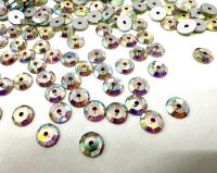7mm Vintage Swarovski Crystal Flat Back Sew-On Stone Loch Rose