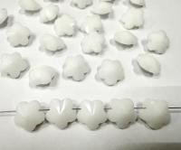 Swarovski Elements 12MM Swarovski 5744 White Alabaster Faceted Flower Crystal Beads side drilled Premium Supply