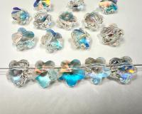 Swarovski Elements 12MM Swarovski 5744 Crystal Aurore Boreale Faceted Flower Crystal Beads side drilled Premium Supply