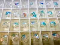 Swarovski Elements 12MM Swarovski 5744 Crystal Aurore Boreale Faceted Flower Crystal Beads side drilled Premium Supply