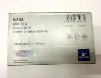 Swarovski Elements 12MM Swarovski 5744 Crystal Golden Shadow Faceted Flower Crystal Beads side drilled Premium Supply