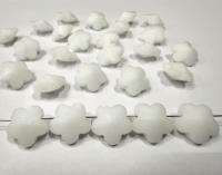 Swarovski Elements 10MM Swarovski 5744 White Alabaster Faceted Flower Crystal Beads side drilled Premium Supply