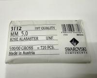 5mm Crystal Swarovski 3112 Lochrose Rhinestones Rose Alabaster Unfoiled