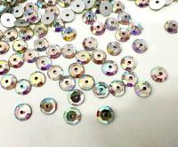7mm Vintage Swarovski Crystal Flat Back Sew-On Stone Loch Rose