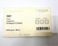 Swarovski 5601 Vintage Cube Bead in Red Magma 4mm