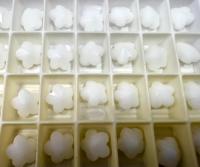 Swarovski Elements 12MM Swarovski 5744 White Alabaster Faceted Flower Crystal Beads side drilled Premium Supply
