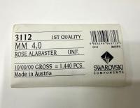 4mm Crystal Swarovski 3112 Lochrose Rhinestones Rose Alabaster Unfoiled