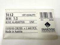 3mm Crystal Swarovski 3112 Lochrose Rhinestones. Rose Alabaster Unfoiled color