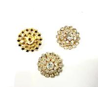 21mm Vintage gold plated Swarovski three layers Design in Crystal Embellishment DIY Supplies wedding decorations