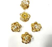 16mm Vintage gold plated Swarovski Flower Design in Crystal Embellishment DIY Supplies wedding decorations
