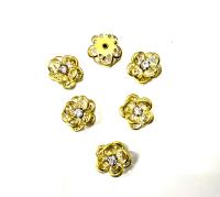 16mm Vintage brass Swarovski Flower Design in Crystal Embellishment DIY Supplies wedding decorations