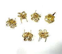 16mm Vintage gold plated brooch Swarovski Flower Design in Crystal Embellishment DIY Supplies wedding decorations
