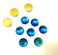 10 mm Swarovski Round Cabochon Cabs Article #2090/4 Vintage in Bermuda Blue Flat Back
