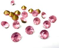 MATT Swarovski Light Rose Chaton Crystals, Round 38ss