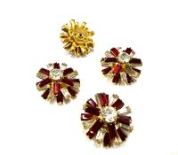 18 mm Vintage Brass / Gold Plated Swarovski Embellishment DIY Supplies wedding decorations