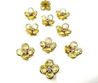 16mm Vintage brass Swarovski Flower Design in crystal Embellishment DIY Supplies wedding decorations