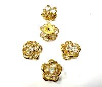 16mm Vintage gold plated Swarovski Flower Design in Crystal Embellishment DIY Supplies wedding decorations