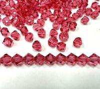 5mm Indian Pink Swarovski Bicone Beads, Jewelry Making Supplies