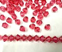 5mm Indian Pink Swarovski Bicone Beads, Jewelry Making Supplies