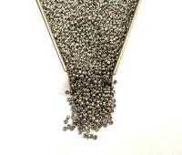 15/0 Charlotte Cut Beads, Metallic Aluminum Silver, Jewelry Making, Embroidery