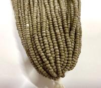 Charlotte Cut Seed Beads, Ionized Grey Opaque 11/0