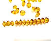 Topaz Preciosa Bicone SPACER Beads 4x6mm
