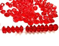 Vintage Swarovski Bicone Beads, Light Siam 6x4mm