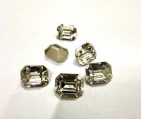 Vintage Swarovski Crystal Rhinestones, 10X8mm 2 PIECES Octagon (4600)