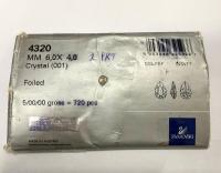 Vintage Swarovski 6x4 mm Crystal Pear Shape 4320 Premier Crystal Rhinestones (6 Pieces) gemstones, jewlery