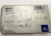 8mm Vintage Swarovski Crystal Beads, Cosmojet Black Faceted, Article 5309