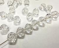 8mm Vintage Swarovski Crystal Beads, Cosmojet Black Faceted, Article 5309
