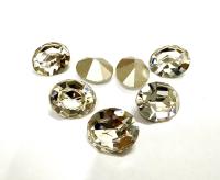 Vintage Swarovski Crystal Rhinestone, Crystal Oval, 12x10mm (4128/4100)