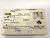 12mm Swarovski Crystal Aurore Boreale Triangle Button, Vintage Austrian Crystals (3038)