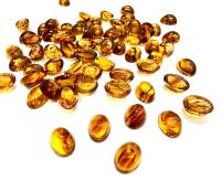 Swarovski Glass Cabochons, 8x6mm Oval Flat Backs Topaz Givre