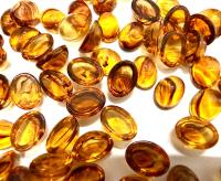 Swarovski Glass Cabochons, 8x6mm Oval Flat Backs Topaz Givre