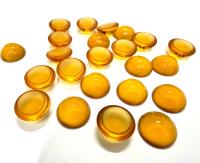 10 mm Swarovski Round Cabochon Cabs Article #2090/4 Vintage in Topaz Unfoiled Flat Back