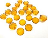 10 mm Swarovski Round Cabochon Cabs Article #2090/4 Vintage in Topaz Unfoiled Flat Back