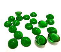 10 mm Swarovski Round Cabochon Cabs Article #2090/4 Vintage in Green Givre unfoiled