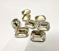 Vintage Swarovski Crystal Rhinestone, 14x10mm Octagon Crystal Gemstone