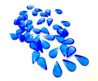 13X8 mm Vintage Sapphire Cabochon flat back Tear drops Swarovski glass cabs, cabochons