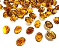 Swarovski Glass Cabochons, 8x6mm Oval Flat Backs Topaz Givre